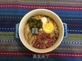 Yang Chun Noodles, Soy Sauce Noodles, Pickled Vegetable Noodles recipe