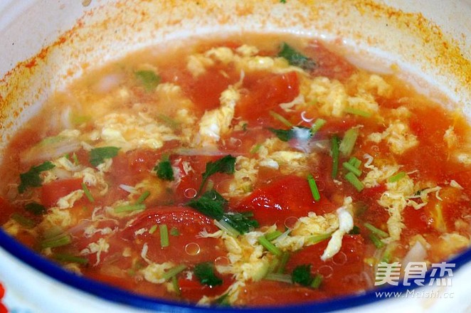 Tomato Egg Drop Soup recipe