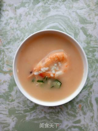 Summer Lazy Meal #okra Shrimp Porridge recipe