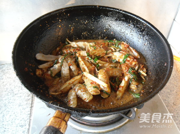 Fried Razor Clams with Green Onion recipe