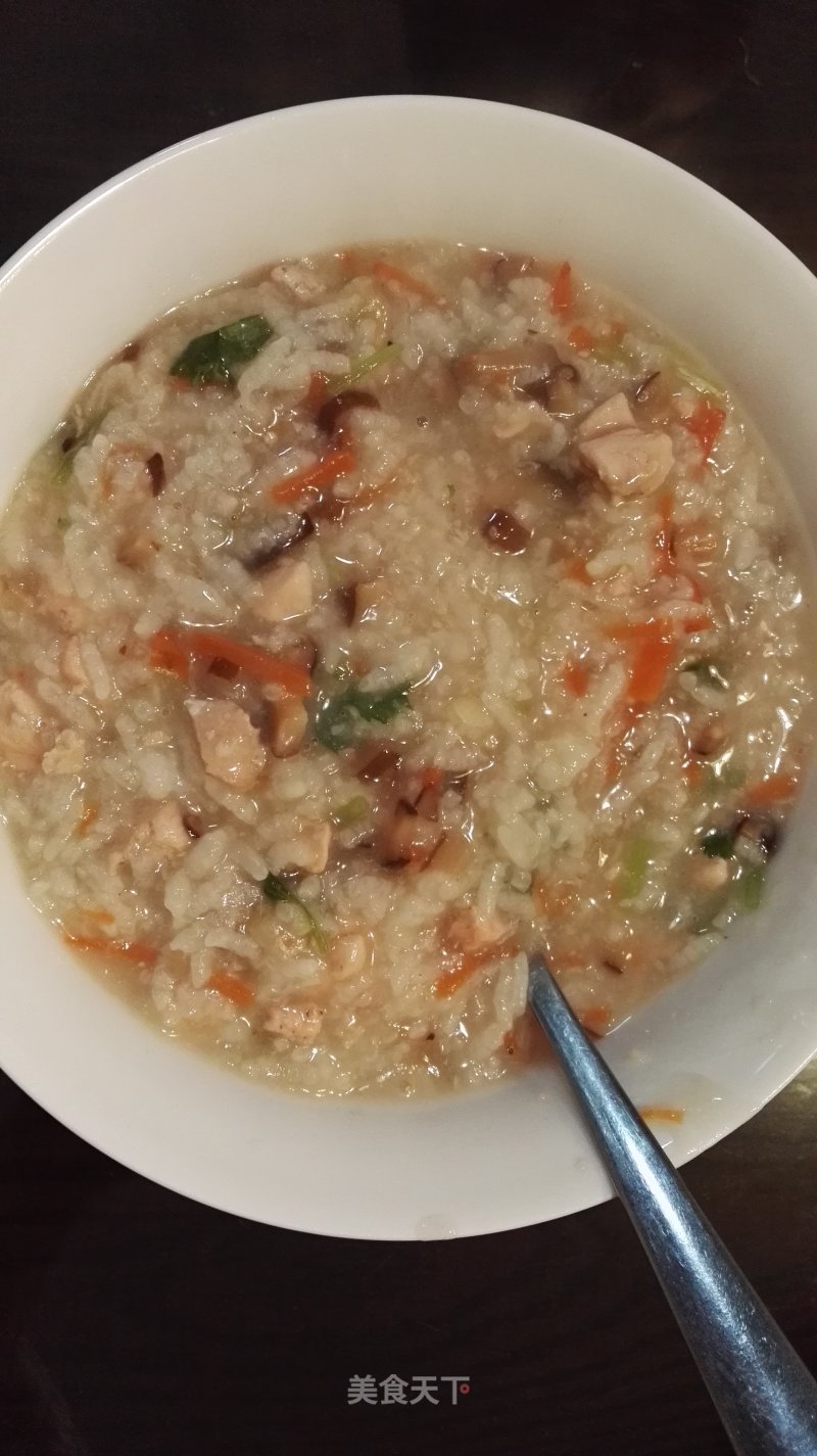 Cod Mushroom Congee recipe