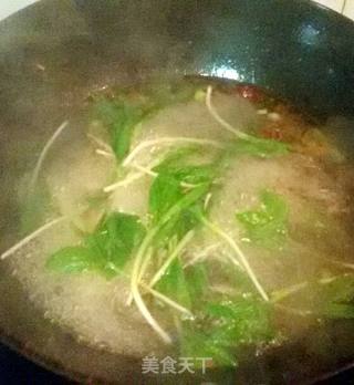 Mountain Mizu and Potato Chips Soup recipe