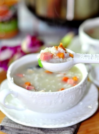 Three-color Chicken Porridge recipe