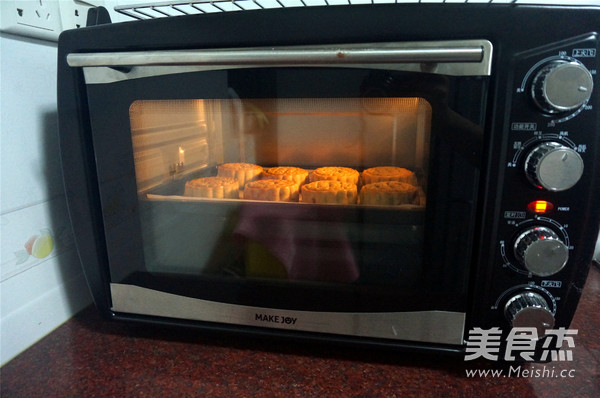 Mooncakes with Egg Yolk and Red Bean Paste recipe