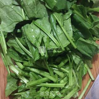 Spinach Mixed with Cashew Nuts recipe