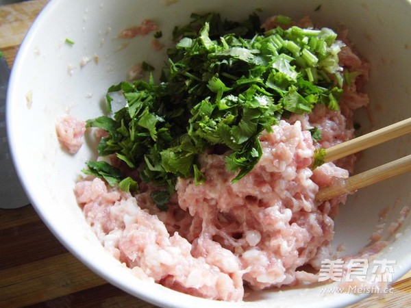 Cilantro Meatballs in Red Soup recipe