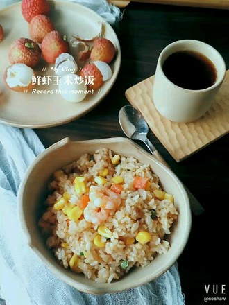 Fried Rice with Shrimp and Corn
