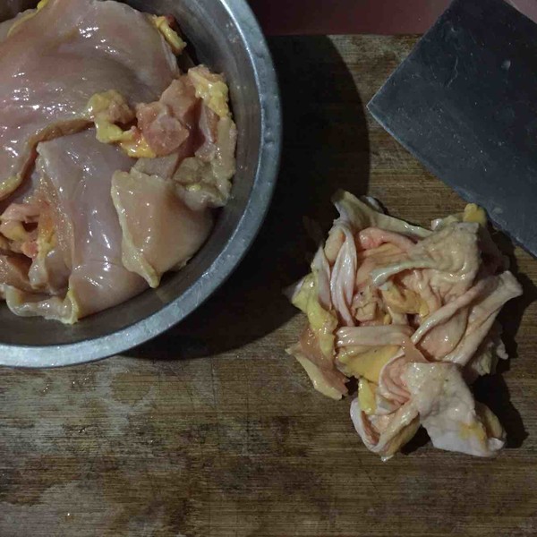 Another Way to Open Chicken Sausage and Breast Meat~~ recipe