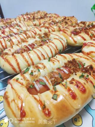 Scallion Sausage Buns recipe