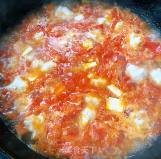 #蛋#shrimp and Tomato Tofu Egg Soup recipe