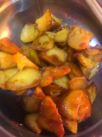 Sweet and Crispy Candied Sweet Potatoes