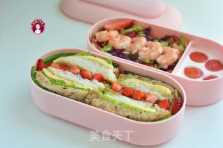 Cod Toast Salad Lunch Bento recipe