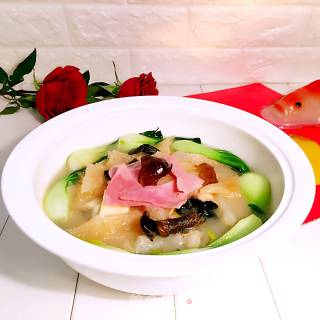 【jiangsu】three Fresh Soup with Pork Skin recipe