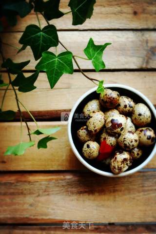 Marinated Quail Eggs with Side Dishes recipe