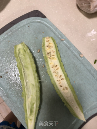 Green Pepper and Bitter Gourd recipe