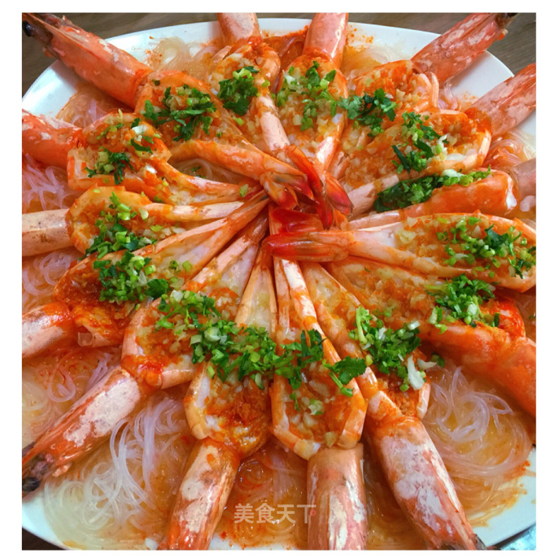 Steamed Prawns with Garlic Vermicelli recipe