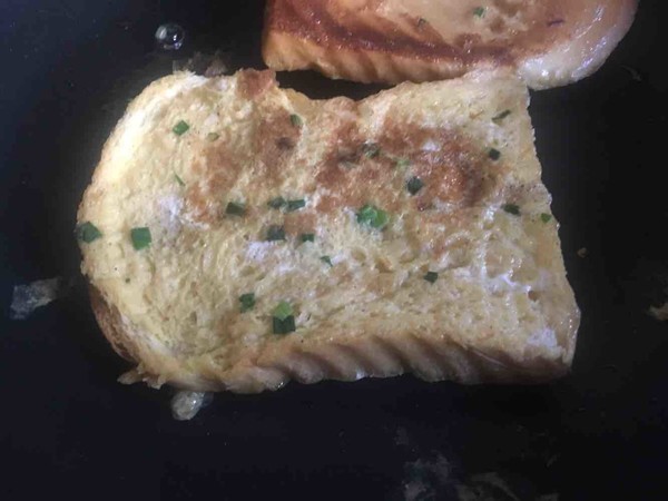 Fried Egg with Scallions on Toast recipe