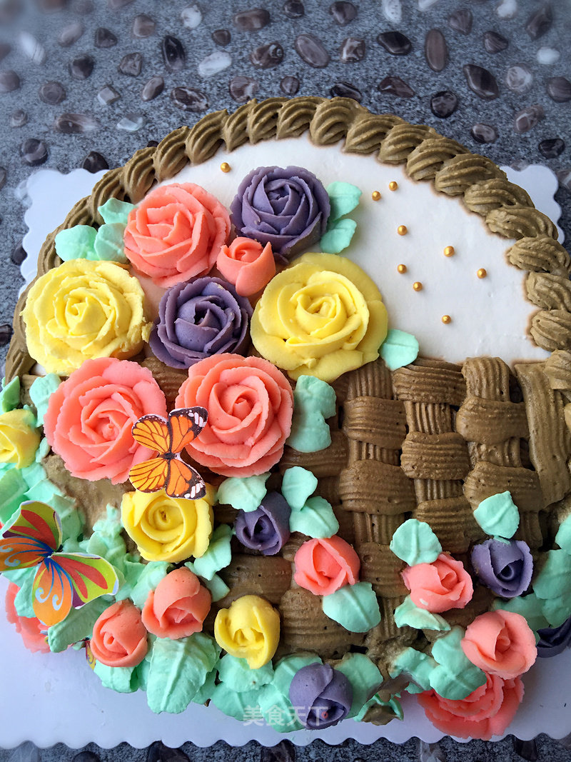 Flower Basket Cake recipe