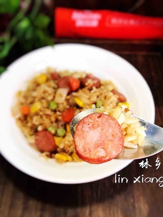 Horchin German Style Black Pepper Beef Sausage Fried Rice recipe