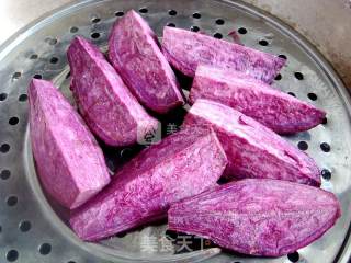 #aca烤明星大赛#purple Sweet Potato Rice Cake recipe