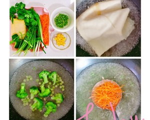 Huakai Fugui Colorful Bean Skin Vegetable Rolls (new Year's Eve Banquet Dishes 😋 There are Colorful and Material) recipe