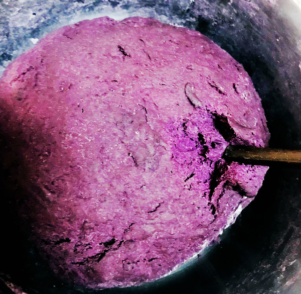 Purple Sweet Potato and Rose Bun recipe