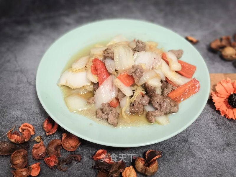 Stir-fried Chinese Cabbage with Beef recipe