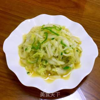 Green Pepper and Cabbage Shreds recipe