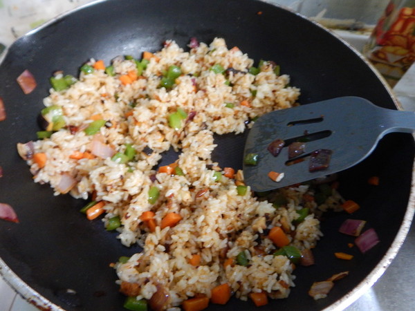 Fried Rice with Mushroom Sauce recipe