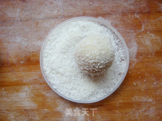 Sweet Potato Pork Floss Coconut Balls recipe