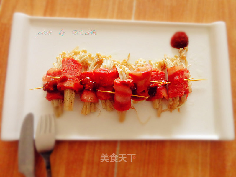 Bacon Enoki Mushroom Roll recipe