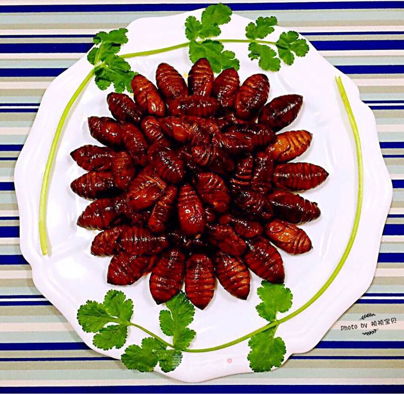 Stir-fried Silkworm Chrysalis with Garlic Chili Sauce recipe