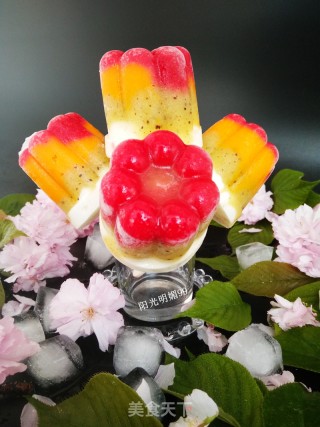 # Fourth Baking Contest and is Love to Eat Festival# Three-color Fruit Popsicles recipe