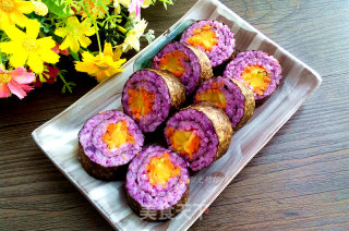 Purple Sweet Potato Floss Sushi Roll recipe