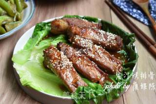 #aca烤明星大赛#roasted Pork Ribs in Honey Sauce recipe