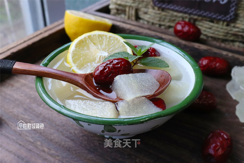 Lemon Rock Sugar Pear Water recipe