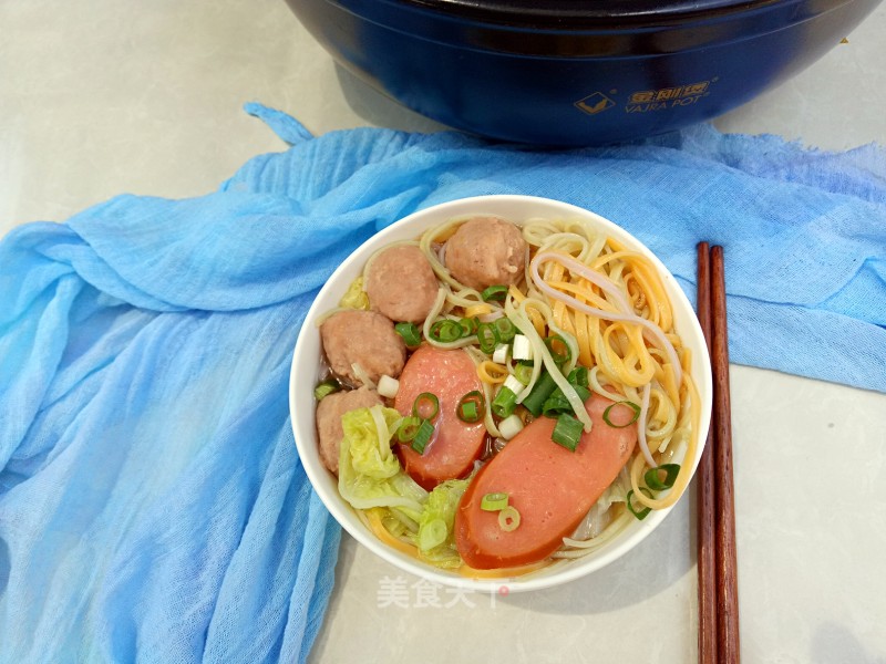 Fruit and Vegetable Noodles in Clear Soup recipe