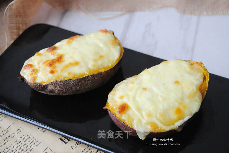 Baked Sweet Potato with Cheese recipe