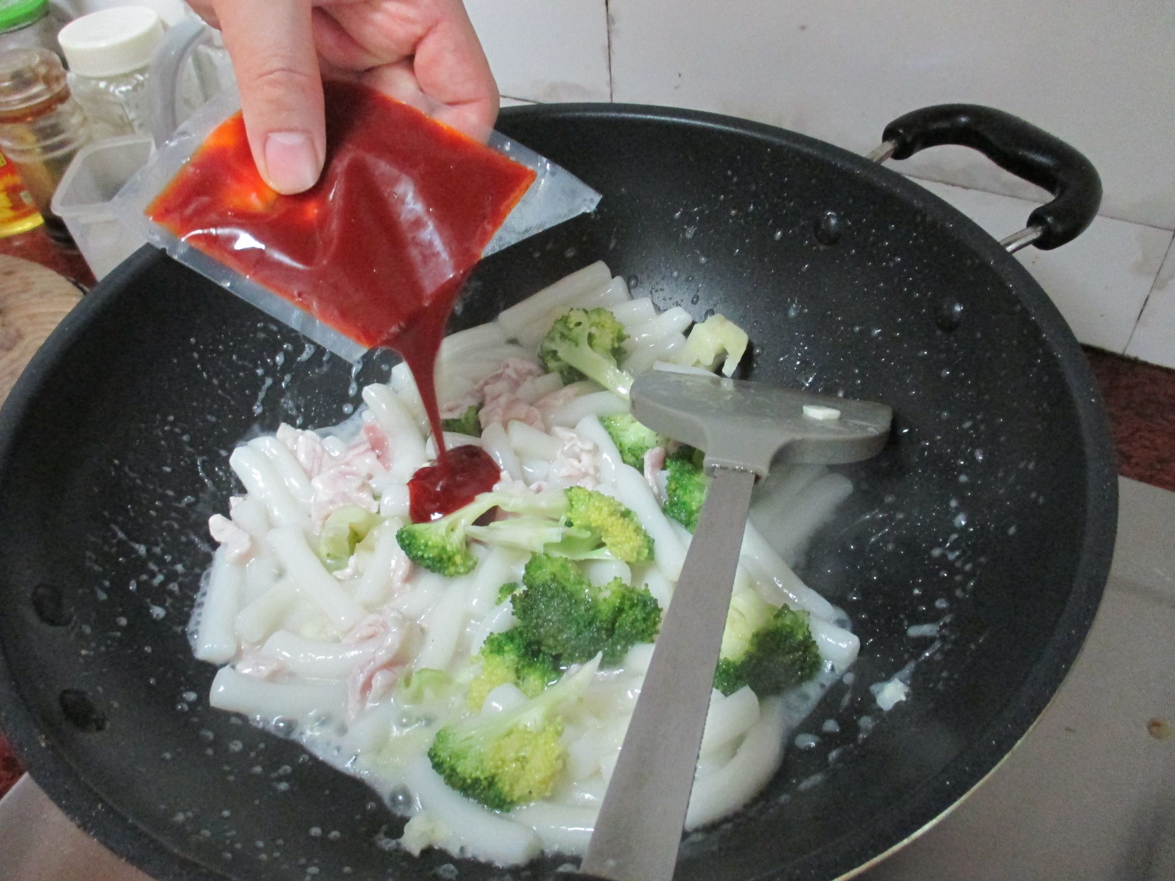Stir-fried Rice Cake with Seasonal Vegetables recipe
