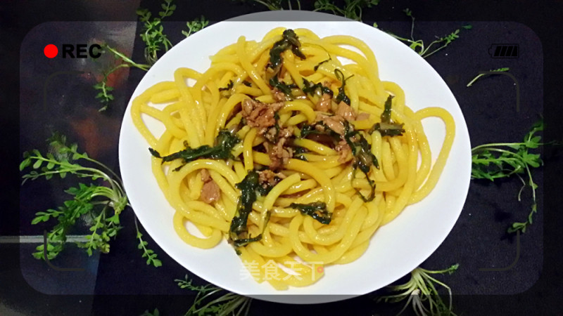 #春食野菜香# Shepherd's Purse Pork Marinated·noodles recipe