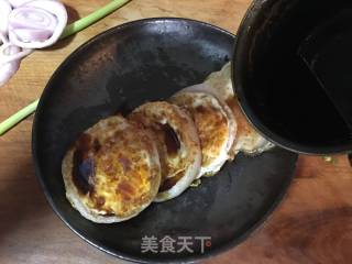 Sweet and Sour Egg with Onion Rings recipe