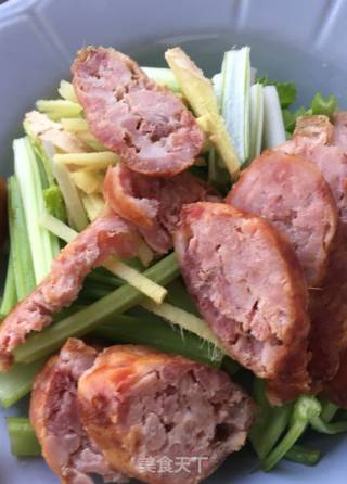 Sautéed Celery with Grilled Sausage recipe