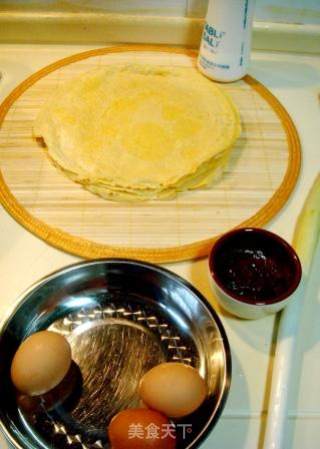 Shandong Characteristic Farmhouse Rice "pancake Rolls with Green Onions" recipe