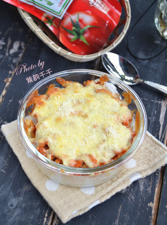 Baked Rice with Meat Sauce recipe