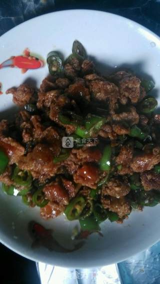 Green Pepper Stir-fried Dregs recipe