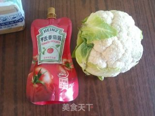 [heinz Tomato Sauce] Stir-fried Black Fungus Cauliflower with Tomato Sauce recipe