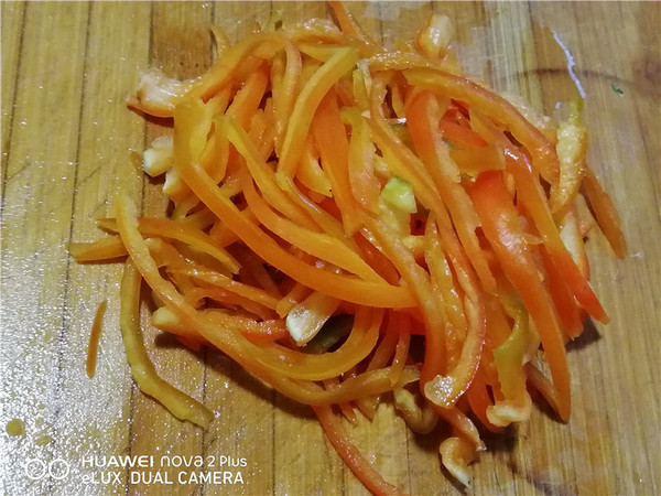 #中卓炸酱面# Baked Noodles with Colored Pepper and Ham recipe