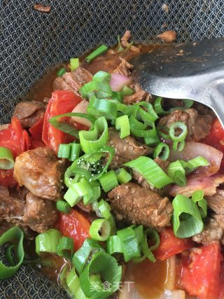 "meat, Meat Dishes" Stir-fried Beef with Onion and Tomato recipe