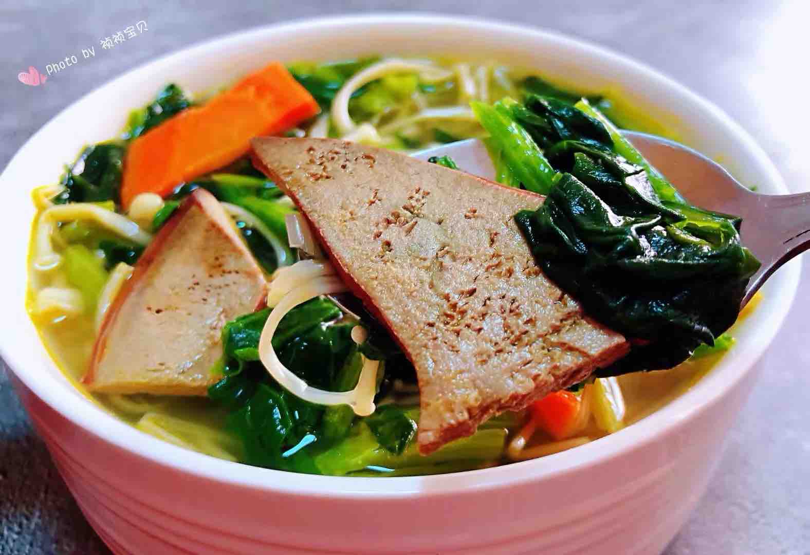 Pork Liver and Spinach Soup recipe