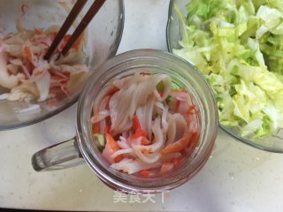 Crab Fillet Lettuce Salad Cup recipe